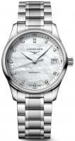 Longines - Master Collection, Diamond Set, Stainless Steel - 12 Top Wesselton VS-SI diamonds 0.055ct Auto Watch, Size 34mm L23574876