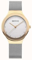 Bering - Classics, Swarovski Crystals Set, Stainless Steel - Yellow Gold Plated - Mesh Watch 12934-010 12934-010 12934-010
