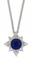 Guest and Philips -  Sapphire and Diamond White Gold - 18ct Pendant 29292H5