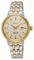 Seiko - Presage, Dx8 Set, Stainless Steel - Yellow Gold Plated - Cocktail Time White Lady Diamond Twist, Size 30.28mm SRE010J1