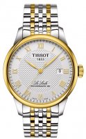 Tissot - Le Locle, Stainless Steel - Yellow Gold Plated - Powermatic 80 Auto Watch, Size 39.3mm T0064072203301