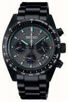 Seiko - Black Series Night Speedtimer Solar Chronograph, Stainless Steel - Quartz Solar Watch, Size 39mm SSC917P1