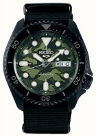 Seiko - Seiko 5 Sports SKX Camouflage Street Style, Stainless Steel - Fabric - Auto & Manual Winding Watch, Size 42.5mm SRPJ37K1