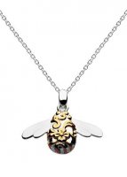 Kit Heath - Ladies Blossom Bumblebee, Silver Necklace 90339GD014