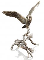 Richard Cooper - Barn Owls, Bronze Ornament 1169