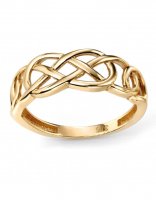 Gecko - 9ct Yellow Gold Celtic Pattern Ring, Size N