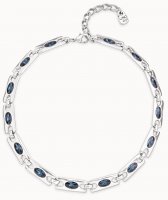 Uno de 50 - The Crown, Swarovski Crystals Set, Silver Plated - Necklace
