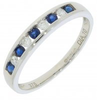 Guest and Philips - 0.10PTS DIAMOND, Sapphire Set, White Gold - RING 09RIDG85555