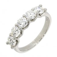 Guest and Philips - D 1.57ct Set, Platinum - 5st Eternity Ring 12709G40