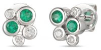 Guest and Philips - Em 0.23 D0.12 Set, White Gold - 18ct Stud Earrings - IN1490