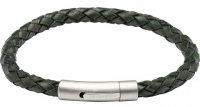 Unique - Leather , Stainless Steel - Bracelet, Size 21cm B473DG-21CM