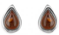 Guest and Philips - T Drop, Amber Set, Sterling Silver - Stud Earrings R9672-B