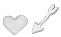 Tianguis Jackson - Sterling Silver Small Heart and Arrow Stud Earrings - CE2015