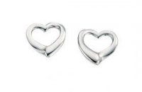 Gecko - Heart, Sterling Silver Stud Earrings E2102