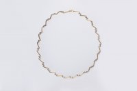 Bracini - White Gold - Rose Gold - 9ct Bi-coloured Link Necklace, Size 18 inches