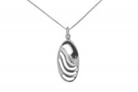 Tianguis Jackson - Sterling Silver Oval Pendant 18inch Chain - CY0011
