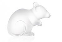 Lalique - Mouse, Glass - Ornament, Size H3.4cmxL4.5cmxW2.6cm 1068000