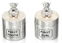 Gecko - Silver Plated TEDDY BEAR TOOTH AND CURL POTS Y412