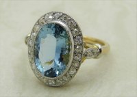 Antique Guest and Philips - Diamond Set, Yellow Gold - Platinum - Cluster Ring R4946