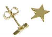 Guest and Philips - Yellow Gold 9ct Star Stud Earrings