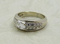 Antique Guest and Philips - Diamond Set, White Gold - Cluster Ring R5217