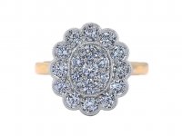Guest and Philips - D 1.22ct Set, Yellow Gold - White Gold - 18ct Cluster Ring TCAR1729