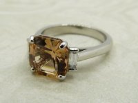 Antique Guest and Philips - Tourmaline Set, Platinum - Single Stone Ring R5094