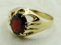 Antique Guest and Philips - Garnet Set, Yellow Gold - Single Stone Ring R5101