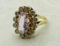 Antique Guest and Philips - Topaz Set, Yellow Gold - Cluster Ring R5190
