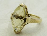 Antique Guest and Philips - Citrine Set, Yellow Gold - Single Stone Ring R5214
