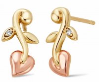 Clogau - Vines Of Life, Diamonds Set, Yellow Gold - Stud Earrings GTOL0056