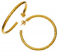 Giovanni Raspini - Rock, Yellow Gold Plated - Light Medium Earrings, Size M 10341