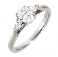 Guest and Philips -  Diamond Set, Platinum - 3 Stone Ring 12043F11