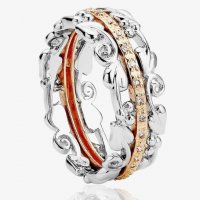 Clogau - Am Byth, Sterling Silver, 9ct Rose Gold Ring, Size O