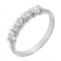 Guest and Philips - D 0.70ct Set, Platinum - 5st Eternity Ring 13360G30