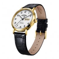 Rotary - Yellow Gold Plated Strap Watch GS05303-18