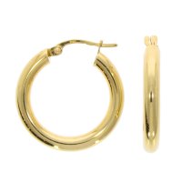 Guest and Philips - Yellow Gold - 9ct Tube Hoop Earrings, Size 3mm 10-05-331