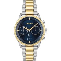 Hugo - #advise, Stainless Steel - Yellow Gold Plated - Quartz Watch, Size 44mm 1530235
