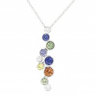 Guest and Philips - Sapphire 1.01ct Diamond 0.12ct 10st Set, White Gold - 18ct Pendant G566