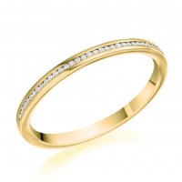 Guest and Philips - 9ct Yellow Gold and Diamond Half Eternity Ring Size M - HET8971
