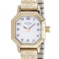 Rotary - Expander, Yellow Gold Plated - Stainless Steel - Quartz Watch, Size 17.5mm LB00764-29