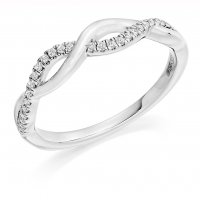 Guest and Philips - Diamond 0.12ct G/H si Set, Platinum - Eternity Ring, Size M - HET11571