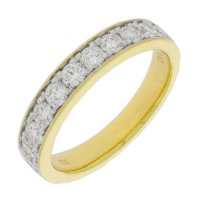 Guest and Philips - D 75pt 12st HI SI Set, Yellow Gold - White Gold - 18ct HET Ring, Size M 18RIDI67805