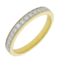 Guest and Philips - D 35pt 17st HI SI Set, Yellow Gold - White Gold - 18ct HET Ring, Size O 18RIDI67803