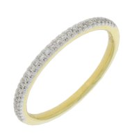 Guest and Philips - D 10pt 29st Set, Yellow Gold - White Gold - 9ct HET Ring, Size L 09RIDI67100