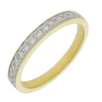Guest and Philips - D 35pt 17st Set, Yellow Gold - White Gold - 9ct HET Ring, Size M 09RIDI67703