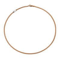 Fope - Eka, Diamond Set, Rose Gold - 18ct 0.07ct Rope Necklace, Size 45cm 73001CX_BB_R_XBX_045
