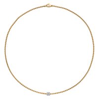 Fope - Aria, Diamond Set, Yellow Gold - 18ct 0.17ct Necklace, Size 45cm 89003CX-BB-G-XBX-045