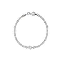 Dower and Hall - Dewdrop, White Topaz Set, Yellow Gold Plated - Chain Bracelet - DNB254-V