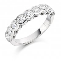 Guest and Philips - Platinum and Diamond Half Eternity Ring, Size N - HET1430-PLAT-N